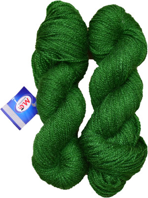 M.G Enterprise Rabit Excel Leaf Green (200 gm) Wool Hank Hand knitting wool / Art Craft soft fingering crochet hook yarn, needle knitting yarn thread dye P QA
