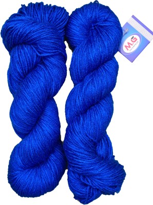 M.G Enterprise Brilon Deep Blue (200 gm) Wool Hank Hand knitting wool / Art Craft soft fingering crochet hook yarn, needle knitting yarn thread dyed.