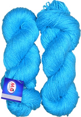 M.G Enterprise Rabit Excel Aqua Blue (200 gm) Wool Hank Hand knitting wool / Art Craft soft fingering crochet hook yarn, needle knitting yarn thread dyed
