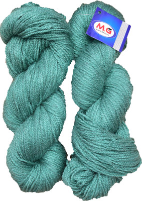 M.G Enterprise Rabit Excel Turquoise (200 gm) Wool Hank Hand knitting wool / Art Craft soft fingering crochet hook yarn, needle knitting yarn thread dye J KD