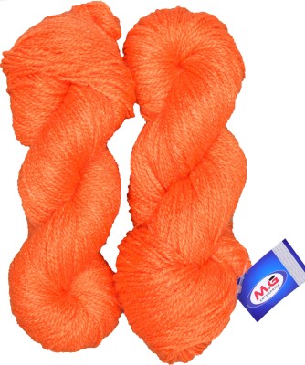 M.G Enterprise Rabit Excel Orange (200 gm) Wool Hank Hand knitting wool / Art Craft soft fingering crochet hook yarn, needle knitting yarn thread dyed