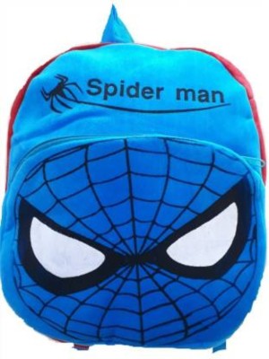 rithala toy kids school bag children,'s gift | cartoon toy , spider man,blue-red ( 2 to 6 age ) soft fabric , double zip ,double pocket for nursery / play school boy/girl 10 L School Bag (Blue, 15 inch) School Bag(Blue, 15 inch)