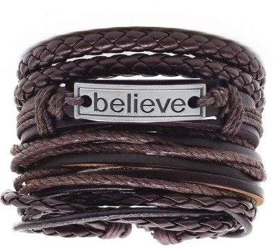 Jewelgenics Leather Bracelet(Pack of 4)