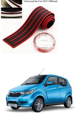 PECUNIA Plastic Car Bumper Guard(Black, Red, Pack of 1, Mahindra, Reva)