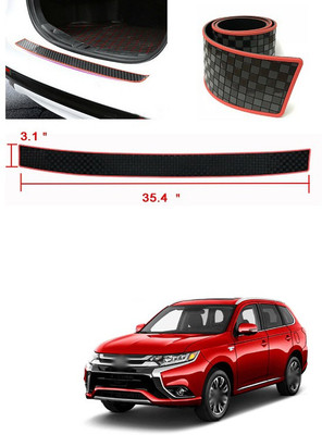 PECUNIA Plastic Car Bumper Guard(Black, Red, Pack of 1, Mitsubishi, Outlander)