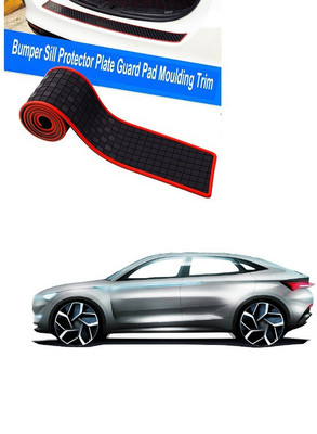 XZRTZ Plastic Car Bumper Guard(Black, Red, Pack of 1, Skoda, Superb)