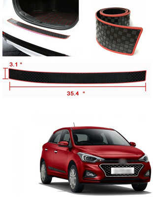 PECUNIA Plastic Car Bumper Guard(Black, Red, Pack of 1, Hyundai, Elite i20)