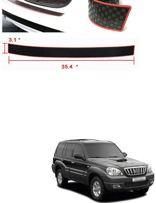 PECUNIA Plastic Car Bumper Guard(Black, Red, Pack of 1, Hyundai, Terracan)