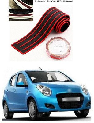 PROEDITION Plastic Car Bumper Guard(Black, Red, Pack of 1, Maruti, A-Star)