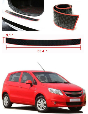 PECUNIA Plastic Car Bumper Guard(Black, Red, Pack of 1, Chevrolet, UVA)