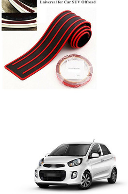 PECUNIA Plastic Car Bumper Guard(Black, Red, Pack of 1, Hyundai, Xcent)