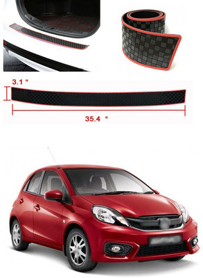 PECUNIA Plastic Car Bumper Guard(Black, Red, Pack of 1, Honda, Brio)