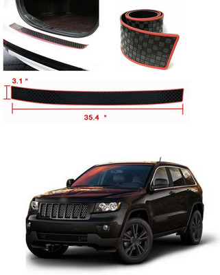 PECUNIA Plastic Car Bumper Guard(Black, Red, Pack of 1, Hyundai, Tucson)