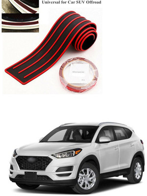 PECUNIA Plastic Car Bumper Guard(Black, Red, Pack of 1, Hyundai, Tucson)