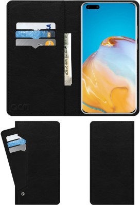 ACM Wallet Case Cover for Huawei P40 Pro(Black, Cases with Holder, Pack of: 1)