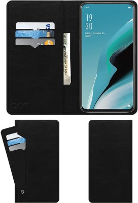 ACM Wallet Case Cover for Oppo Reno2 F(Black, Cases with Holder, Pack of: 1)