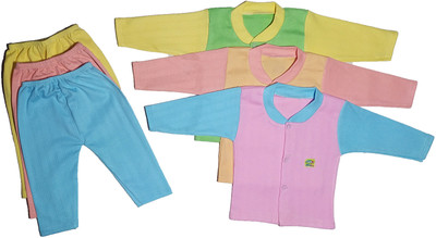 Baby Blossom Baby Boys & Baby Girls Casual T-shirt Pyjama(MULTICOLOR)