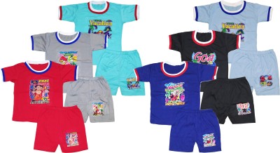 Kifayati Bazar Boys & Girls Casual T-shirt Shorts(Multicolor)