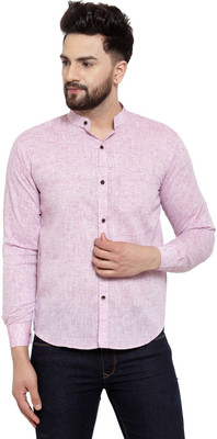 Enchanted Drapes Men Solid Casual Purple Shirt