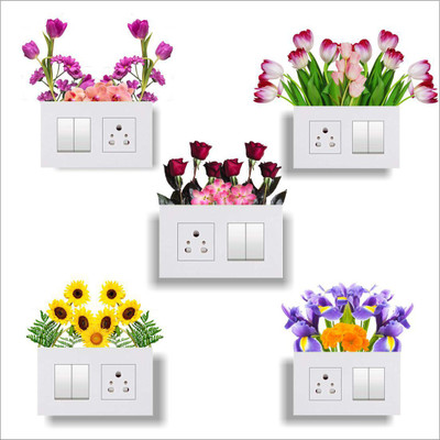 Artway India Switch Board Sticker, Switch Sticker Set of 5 Sticker 30 cm Switch Board Sticker Self Adhesive Sticker(Pack of 5)