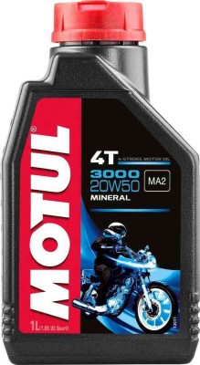 MOTUL 3000 4T PLUS 20W40 HC Tech Engine Oil for Bikes Engine Oil Synthetic Blend Engine Oil(1 L, Pack of 1)