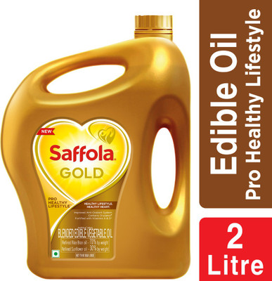 Saffola Gold Pro Healthy Lifestyle Blended Oil Can(2 L)