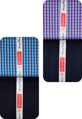 JHABAK'S Viscose Rayon Checkered Shirt & Trouser Fabric