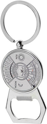 gtrp Three Shades Bottle Opener Key Chain with 50 Year Calendar (Silver) Key Chain