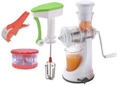 Analog Kitchenware manual Power Hand Juicer + Vegetable Cutter + Power free Hand Blender + Multiuse Crusher Kitchen Tool Set(Blender, Cutter, Crusher, Juicer) Analog Kitchenware manual Power Hand Juicer + Vegetable Cutter + Power free Hand Blender + Multiuse Crusher Kitchen Tool Set(Blender, Cutter, Crusher, Juicer)