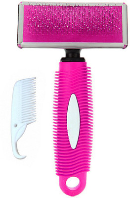 Sage Square Deshedder Dog Cat Brush, Pet Comb, Pet Grooming Cleaning Slicker Brush for Long Short Hair, Pet Grooming Pin Comb Steel Needles for Dog and Cat (Medium) Wire-pin Brushes for  Dog & Cat