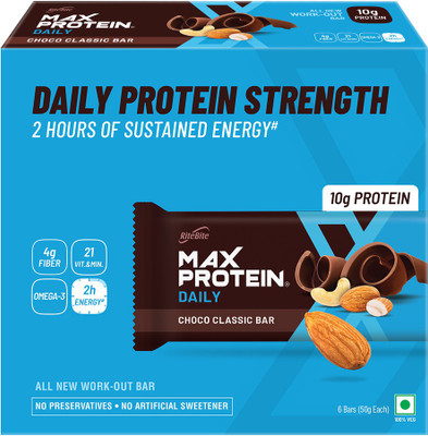 RiteBite Max Protein Daily Choco Classic 10g Protein Bar Box(6 x 50 g)