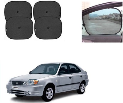 Feelitson Side Window Sun Shade For Hyundai Accent(Black)