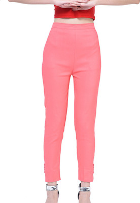 HRIKSHIKA FASHION Slim Fit Women Pink Trousers