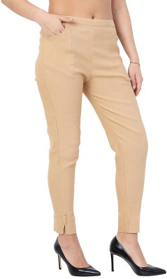 HRIKSHIKA FASHION Slim Fit Women Beige Trousers