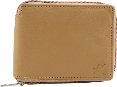 Winsome Deal Men Casual Khaki Artificial Leather Wallet(3 Card Slots)