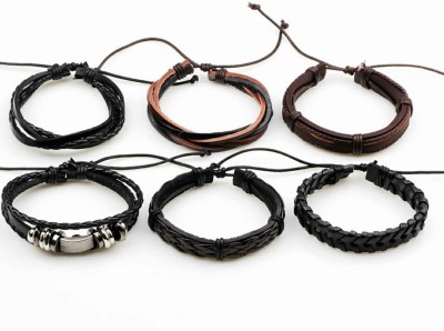 Jewelgenics Leather Bracelet(Pack of 6)