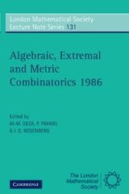 Algebraic, Extremal and Metric Combinatorics 1986(English, Paperback, unknown)