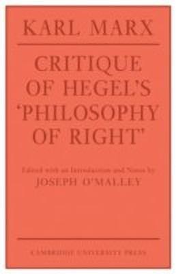 Critique of Hegel's 'Philosophy Of Right'(English, Hardcover, Marx Karl)