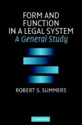 Form and Function in a Legal System(English, Hardcover, Summers Robert S.)