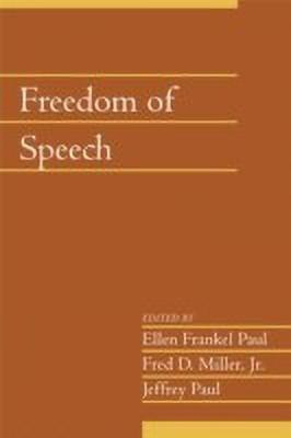 Freedom of Speech: Volume 21, Part 2(English, Paperback, Paul Ellen Frankel)