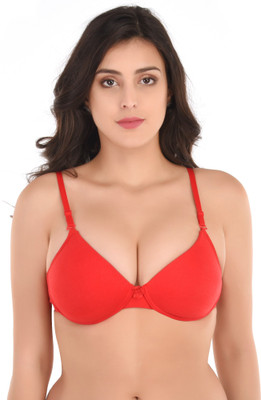 Body Lable Women Push-up Lightly Padded Bra(Red)