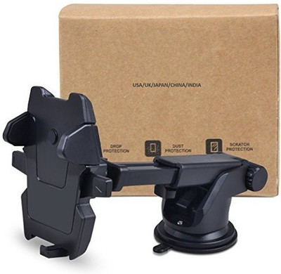 RHONNIUM Car Mobile Holder for Dashboard, Windshield, Anti-slip(Black)