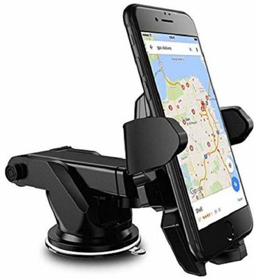 RHONNIUM Car Mobile Holder for Dashboard, Anti-slip, Clip, Windshield(Crow Black)