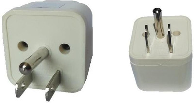 wroughton AX_497 Pack of 2 US Conversion Plug 3 Pin Socket Worldwide Adapter, Convert UK/US/EU/AU and Canada Power Adaptor 10 Amp Three Pin Plug(White)