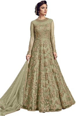 SHAFNUFAB Anarkali Gown(Green)