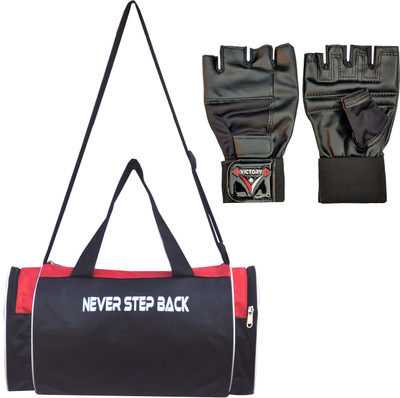 VICTORY Combo Dynamic Sports Bag with Premium Glove Fitness Accessory Kit Kit