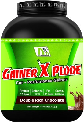 NUTRO SPORTS NUTRITION GAINER X PLODE Weight Gainers/Mass Gainers(3 kg, DOUBLE RICH CHOCOLATE)