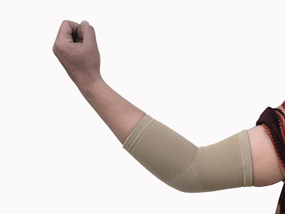 KOBO 3681 Elbow Support 4 Way Stretch Elbow Support(Brown)