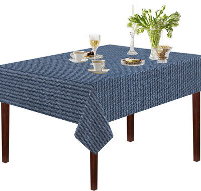 OASIS Cotton 6 Seater Chevron Table Cover(Blue)