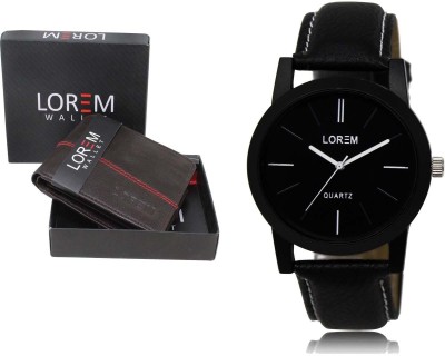 LOREM LrWL-07--LK-05 New Look Brown - Black Color Analog Watch  - For Men